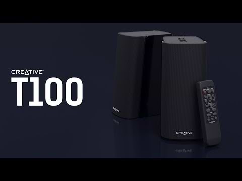 רמקולים למחשב Creative T100 2.0 Hi-Fi - צבע שחור שנה אחריות ע