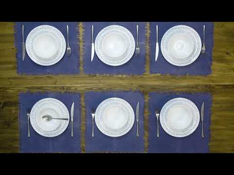 סט 84 חלקים ל-12 סועדים הכולל: צלחות קורל 36 חלקים דגם Lilac Blush + סכו