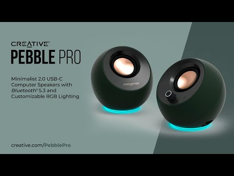 רמקולים למחשב Creative Pebble Pro USB-C - צבע שחור שנה אחריות ע