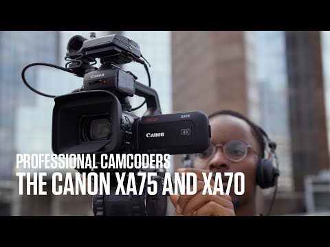 מצלמת וידאו מקצועית Canon XA70 UHD 4K - צבע שחור שלוש שנות אחריות ע