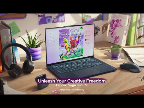 מחשב נייד עם מסך מגע Lenovo Yoga Slim 7 14Q8X9 - 83ED003EIV - Snapdragon X Elite X1E-78-100 1TB SSD 32GB RAM Windows 11 - צבע כחול שלוש שנות אחריות ע