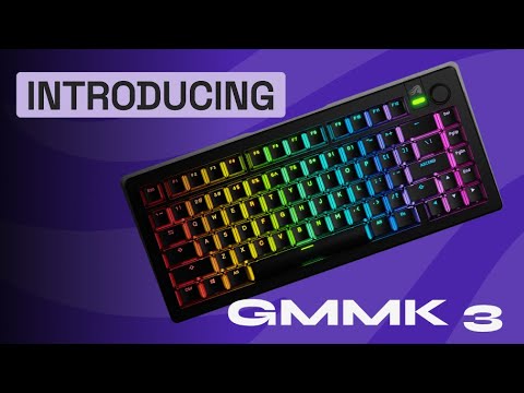מקלדת גיימינג מכאנית חוטית 65% Glorious GMMK 3  - צבע שחור שנתיים אחריות ע