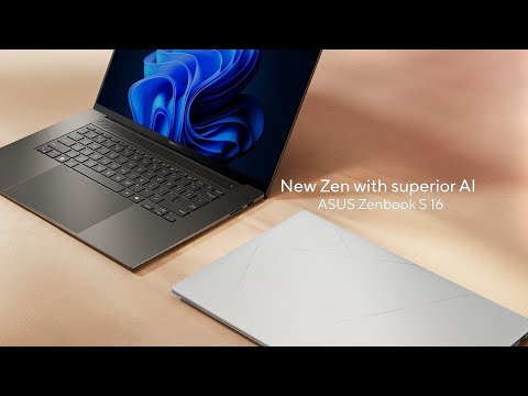 מחשב נייד עם מסך מגע Asus Zenbook S 16 UM5606WA-RJ241X - Ryzen AI 9 HX 370 2TB SSD 32GB RAM Windows 11 Pro - צבע אפור כהה שלוש שנות אחריות ע