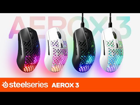 עכבר אלחוטי SteelSeries Aerox 3 Wireless - צבע לבן שנתיים אחריות ע