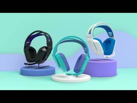 אוזניות גיימינג חוטיות Logitech G335 - צבע לבן שנתיים אחריות ע