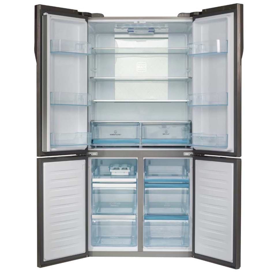 מקרר 4 דלתות דגם HRF6200FB זכוכית שחורה Haier | אחריות ניופאן יבואן רשמי