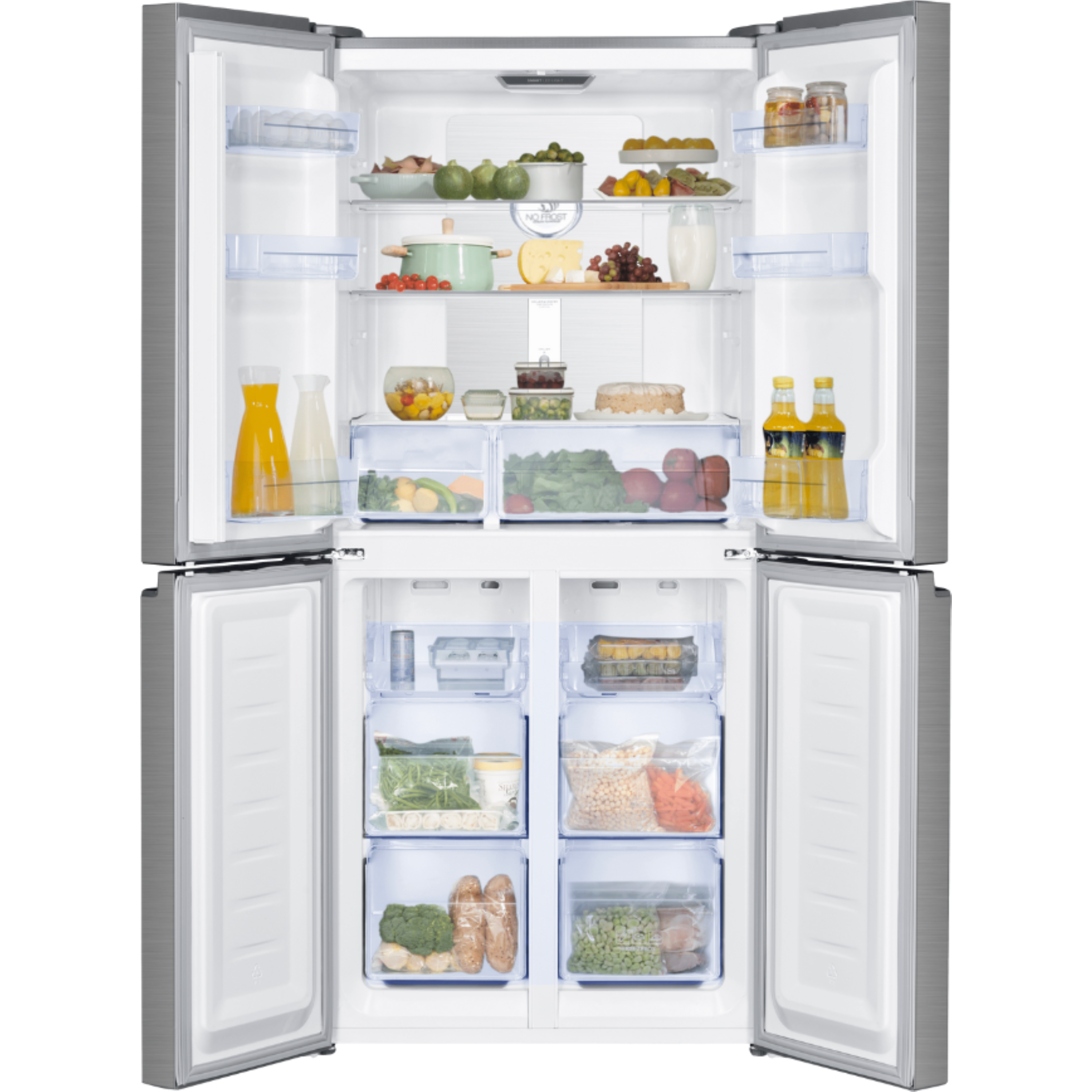 מקרר 4 דלתות Haier HRF4494FB - גימור זכוכית שחורה אחריות ע