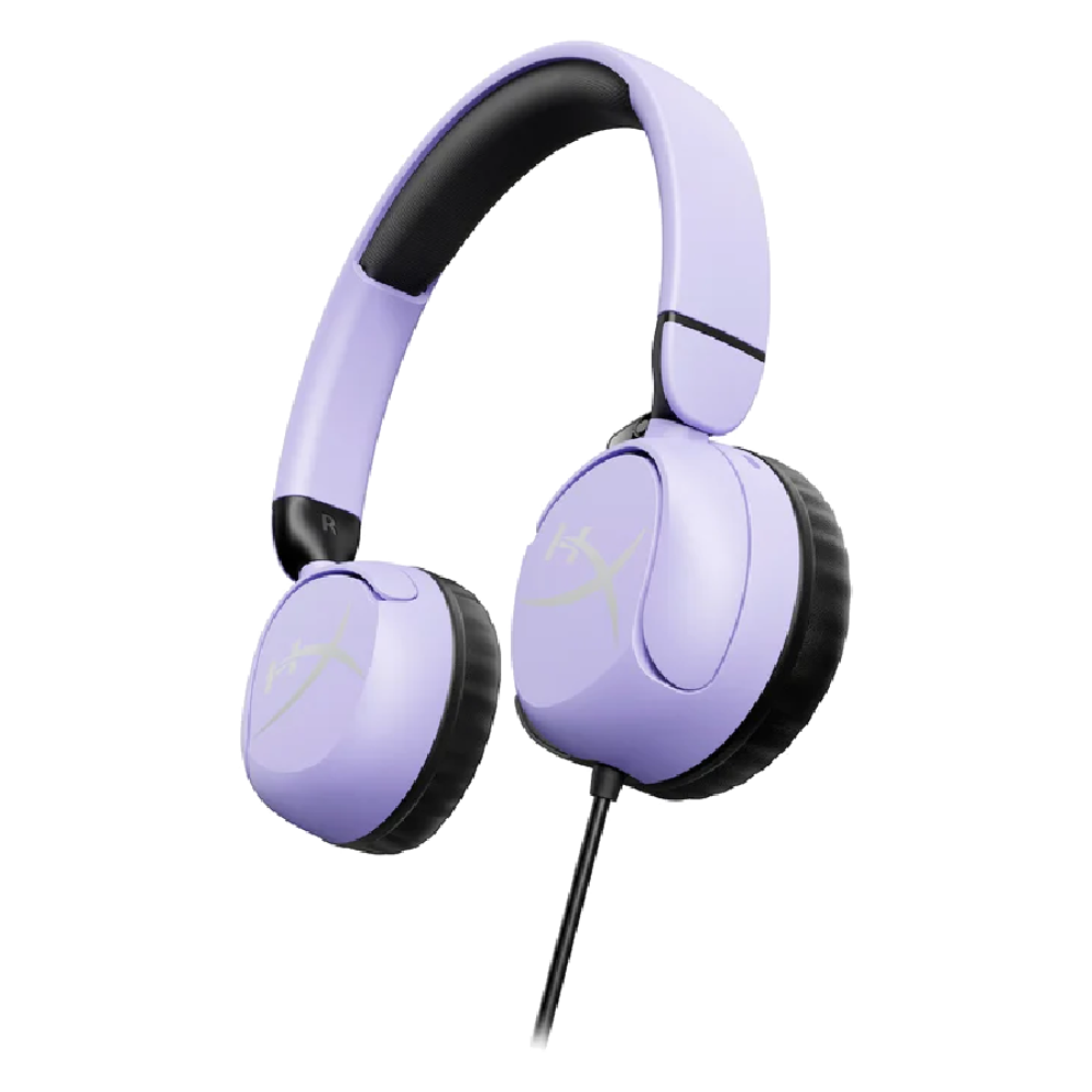 אוזניות גיימינג חוטיות מומלץ לגילאי 12-8 HyperX Cloud Mini - צבע סגול שנתיים אחריות ע