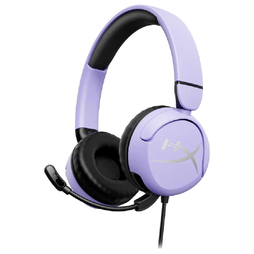 אוזניות גיימינג חוטיות מומלץ לגילאי 12-8 HyperX Cloud Mini - צבע סגול שנתיים אחריות ע