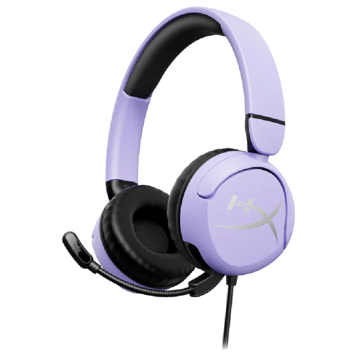 אוזניות גיימינג חוטיות מומלץ לגילאי 12-8 HyperX Cloud Mini - צבע סגול שנתיים אחריות עי היבואן הרשמי