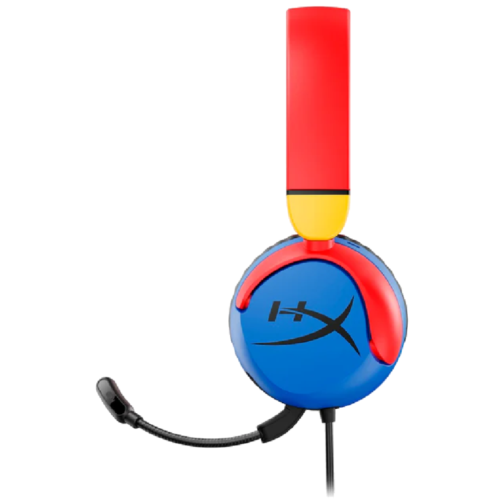 אוזניות גיימינג חוטיות מומלץ לגילאי 12-8 HyperX Cloud Mini - צבע כחול ואדום שנתיים אחריות ע