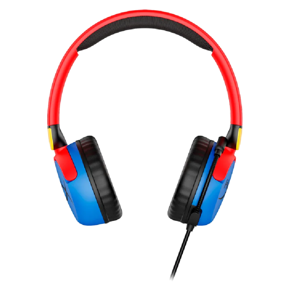 אוזניות גיימינג חוטיות מומלץ לגילאי 12-8 HyperX Cloud Mini - צבע כחול ואדום שנתיים אחריות ע