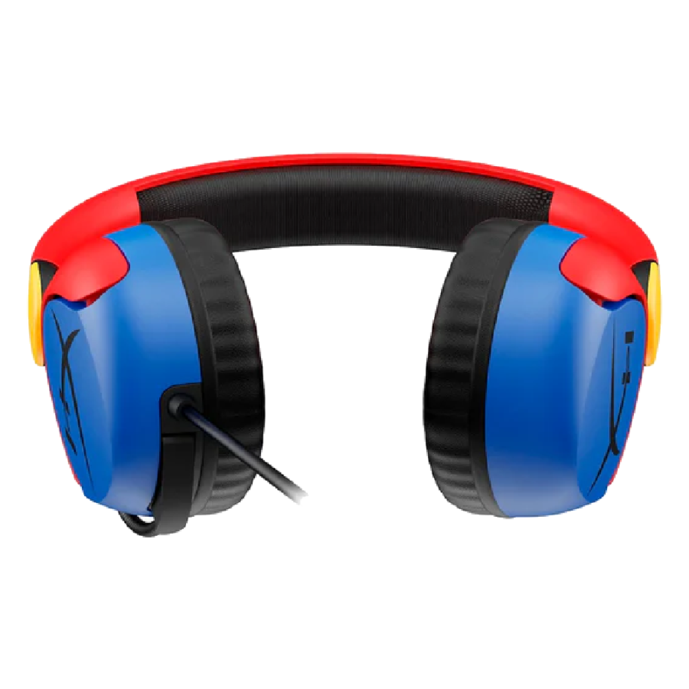 אוזניות גיימינג חוטיות מומלץ לגילאי 12-8 HyperX Cloud Mini - צבע כחול ואדום שנתיים אחריות ע