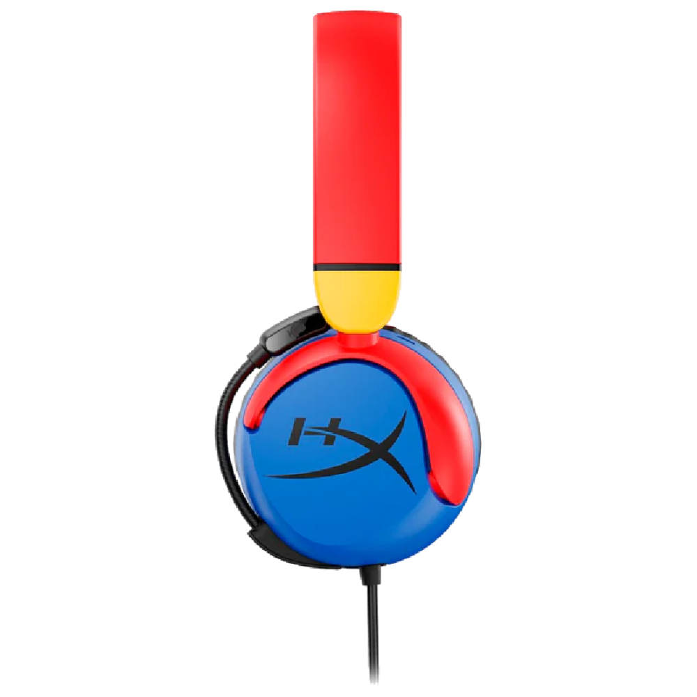 אוזניות גיימינג חוטיות מומלץ לגילאי 12-8 HyperX Cloud Mini - צבע כחול ואדום שנתיים אחריות ע