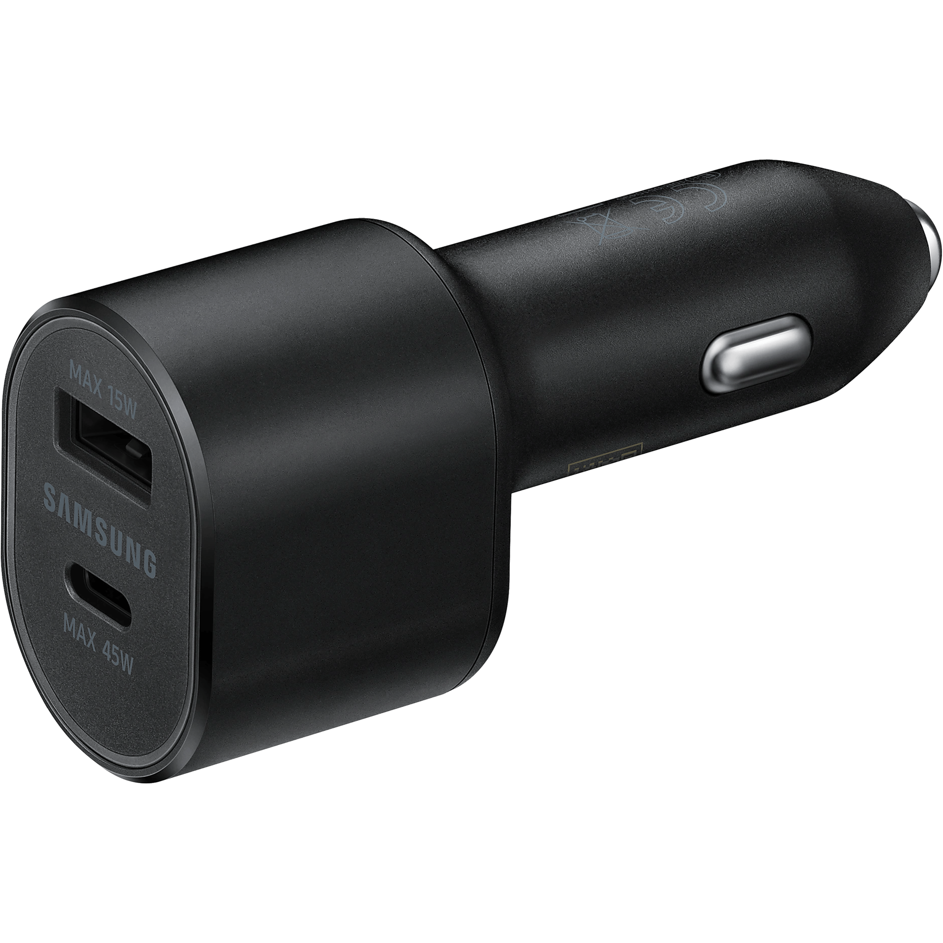 מטען כפול מקורי לרכב Samsung 45W+15W - צבע שחור שנה אחריות ע