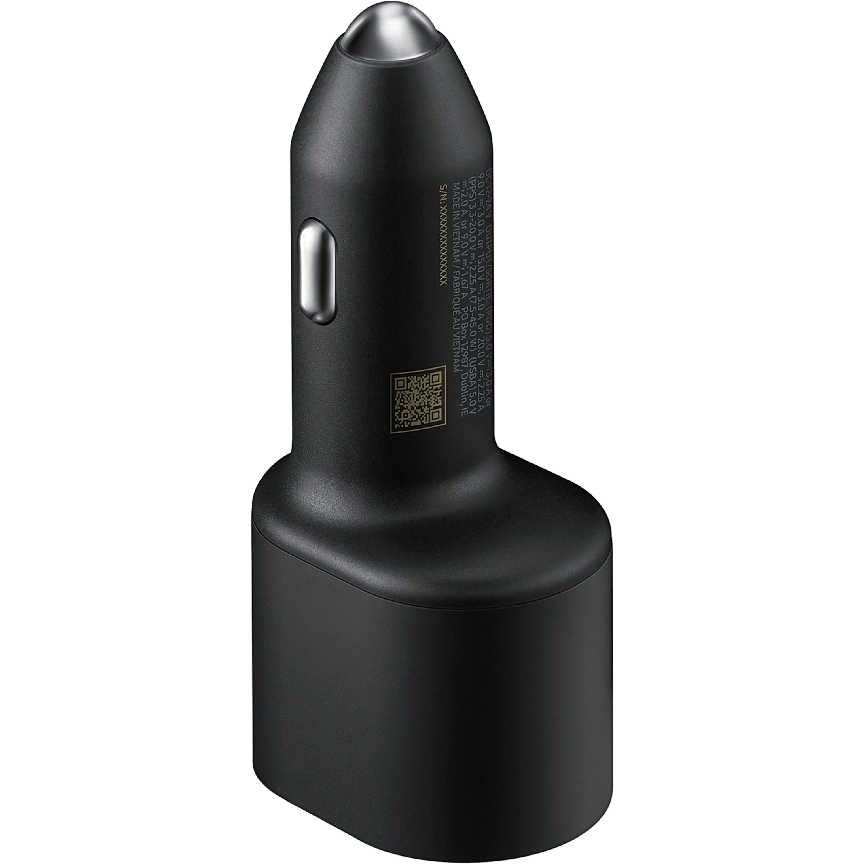 מטען כפול מקורי לרכב Samsung 45W+15W - צבע שחור שנה אחריות ע