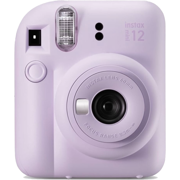 מצלמת פיתוח מיידי Fujifilm Instax Mini 12 - צבע סגול שנה אחריות עי היבואן הרשמי