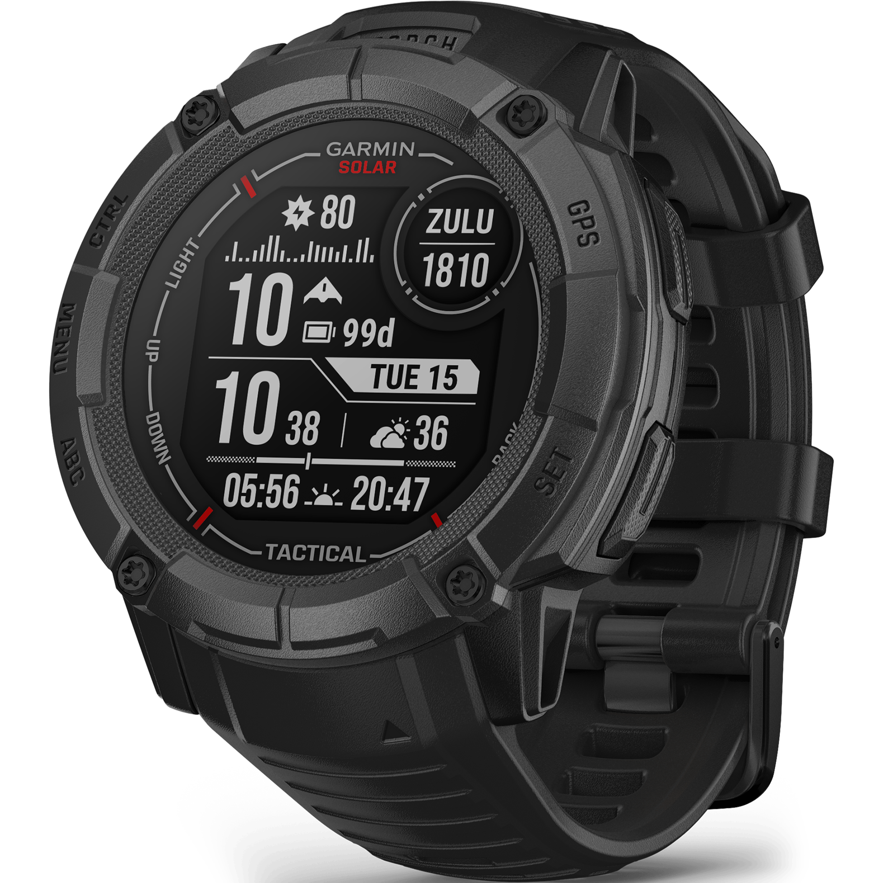 שעון ספורט חכם Garmin Instinct 2X Solar Tactical Edition 50mm - צבע שחור גרפיט שנתיים אחריות ע