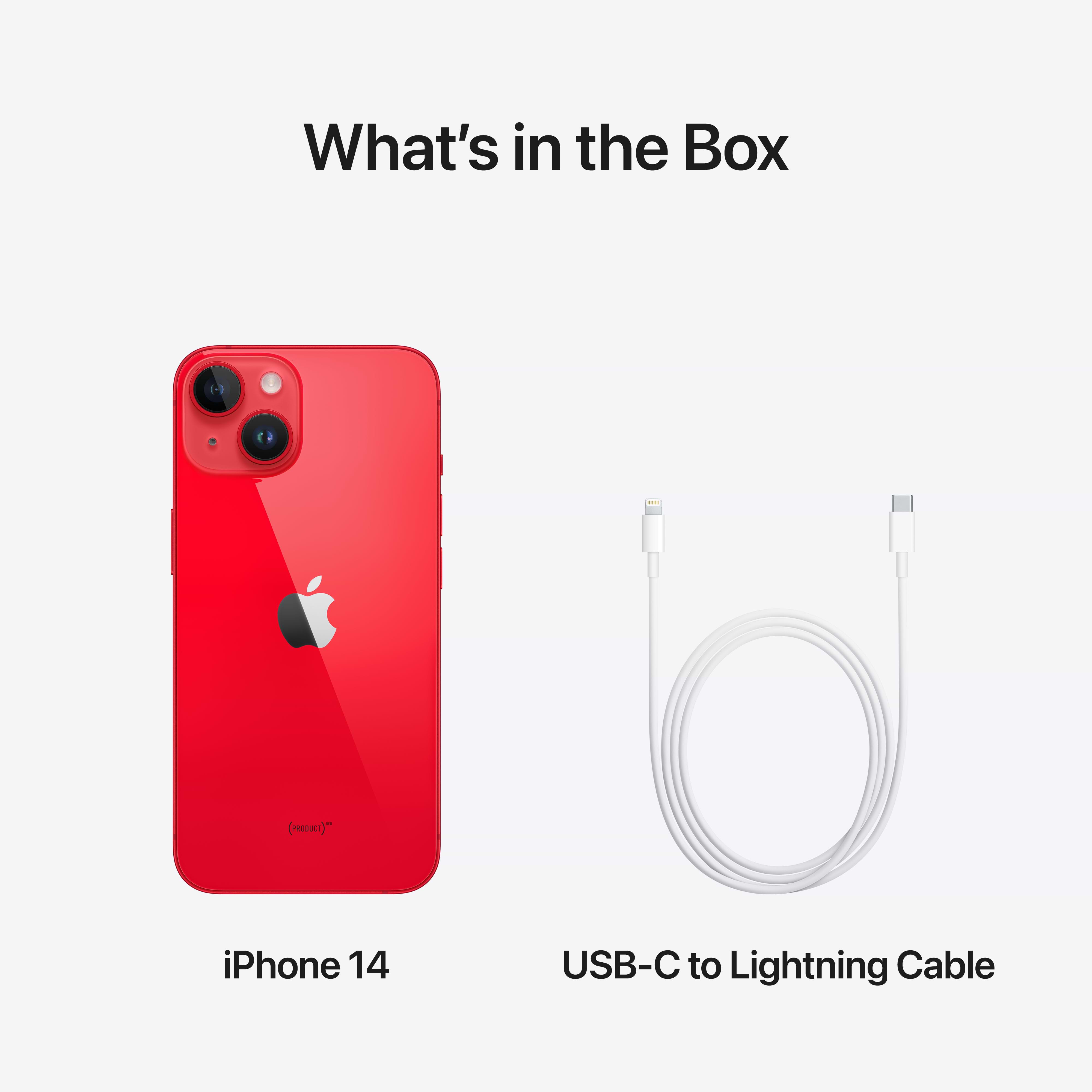 סמארטפון Apple iPhone 14 512GB - צבע אדום שנה אחריות ע