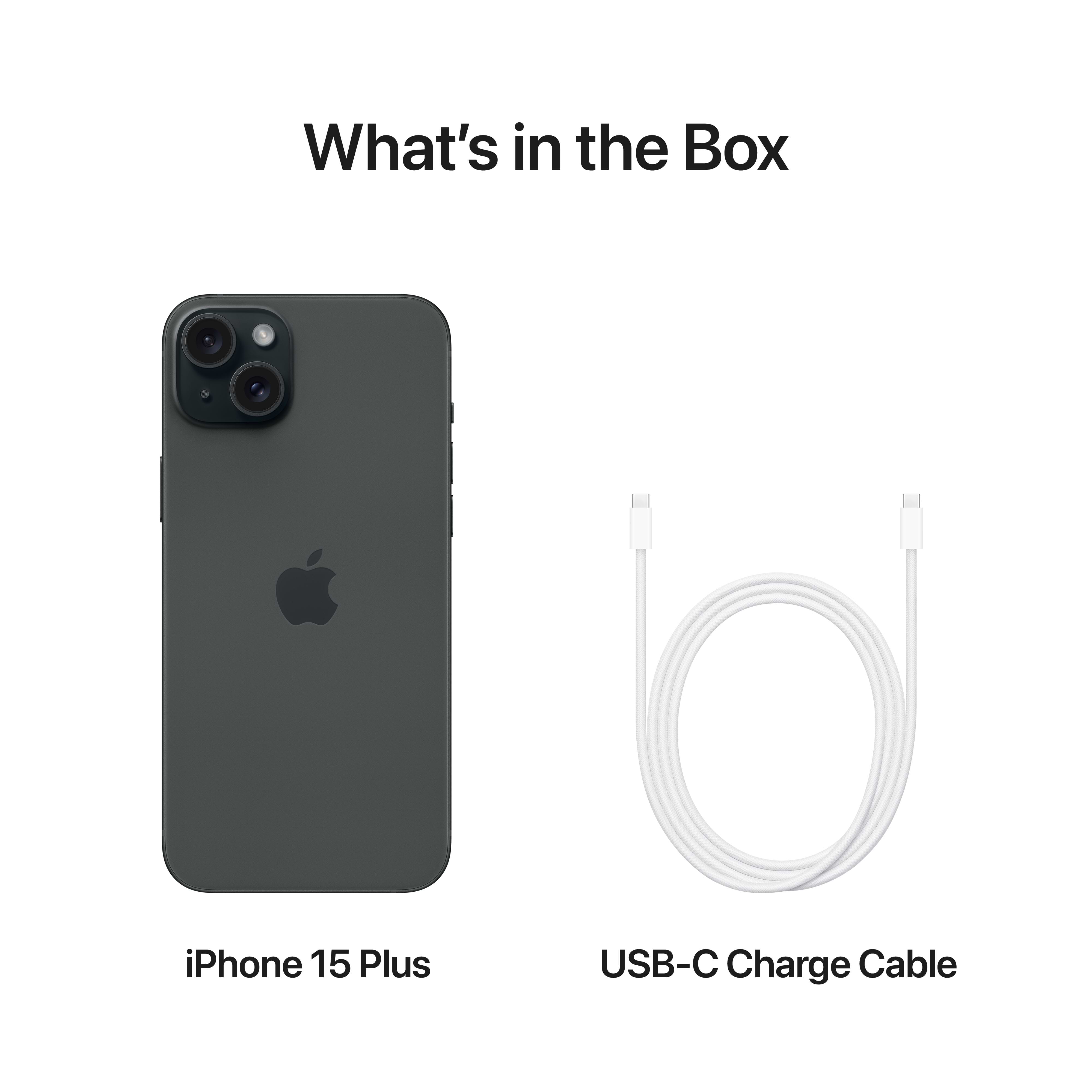 סמארטפון Apple iPhone 15 Plus 256GB - צבע שחור שנה אחריות ע״י היבואן הרשמי 