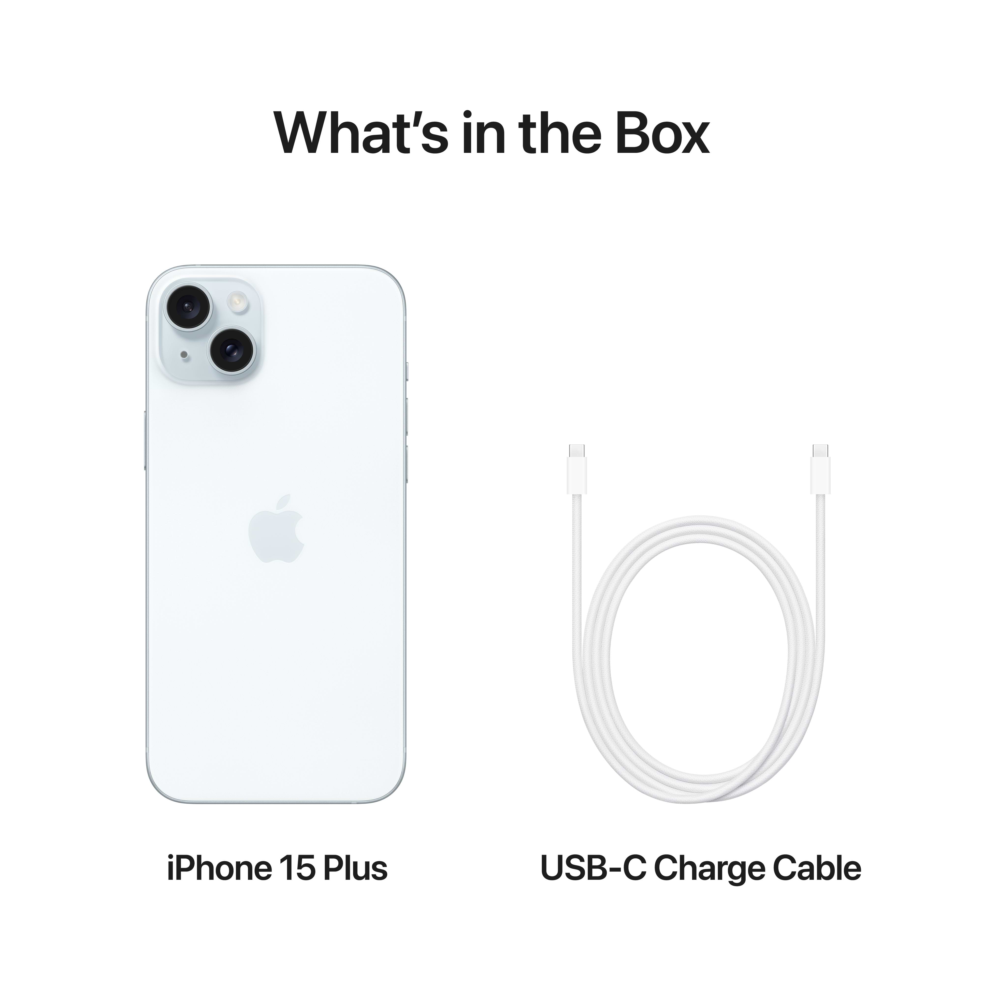 סמארטפון Apple iPhone 15 Plus 256GB - צבע כחול שנה אחריות ע״י היבואן הרשמי 