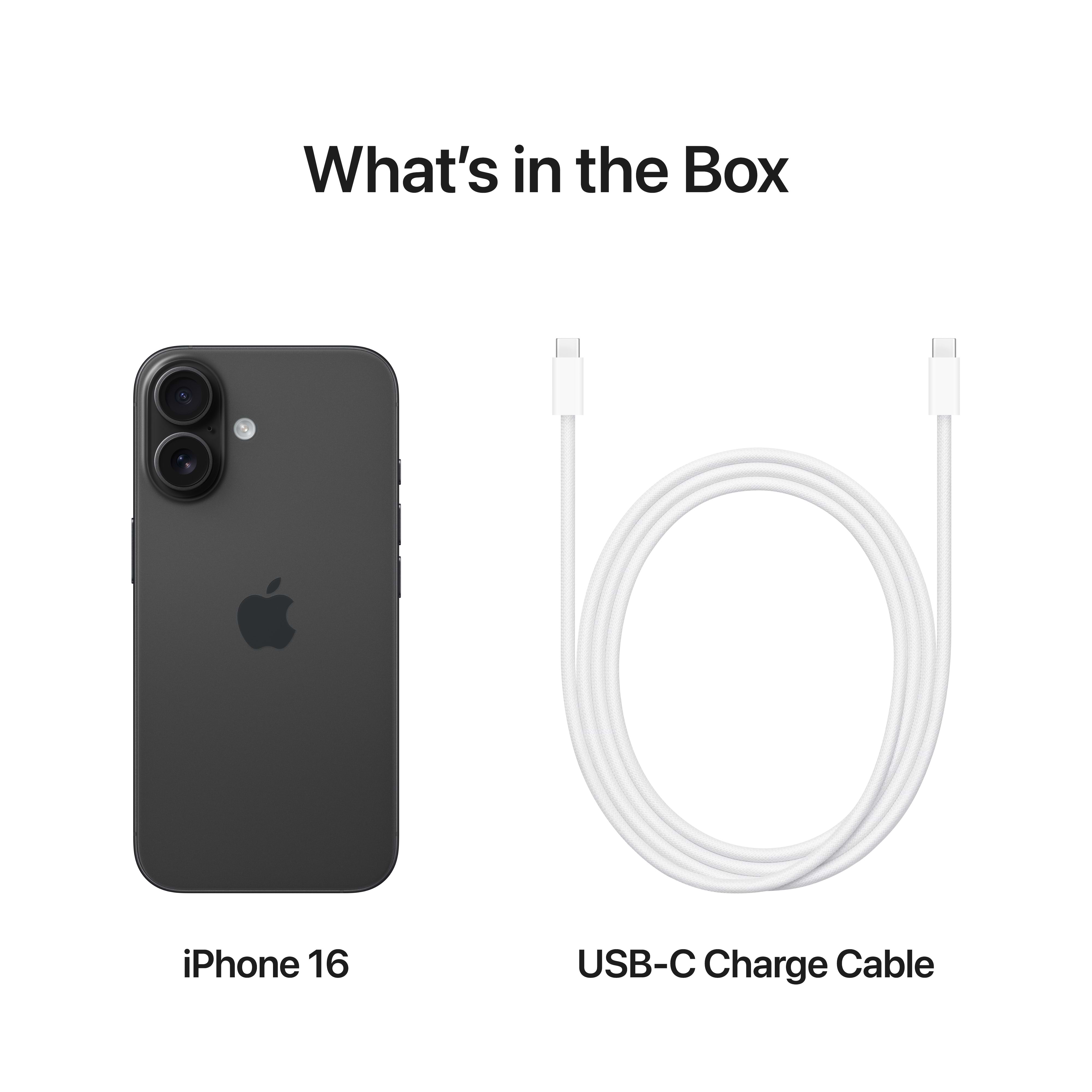 טלפון סלולרי Apple iPhone 16 256GB - צבע שחור שנה אחריות ע״י היבואן הרשמי