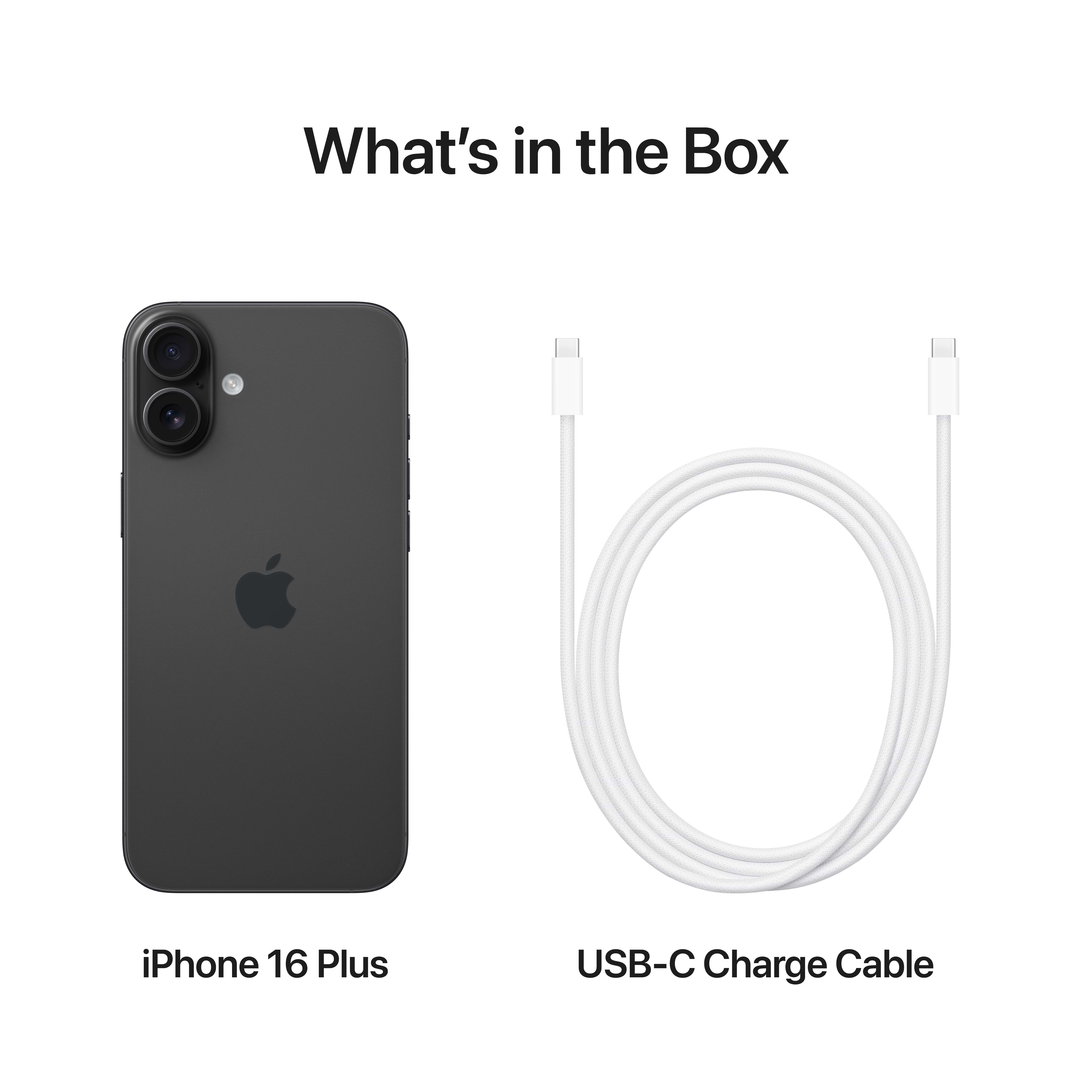 סמארטפון Apple iPhone 16 Plus 128GB - צבע שחור שנה אחריות ע״י היבואן הרשמי