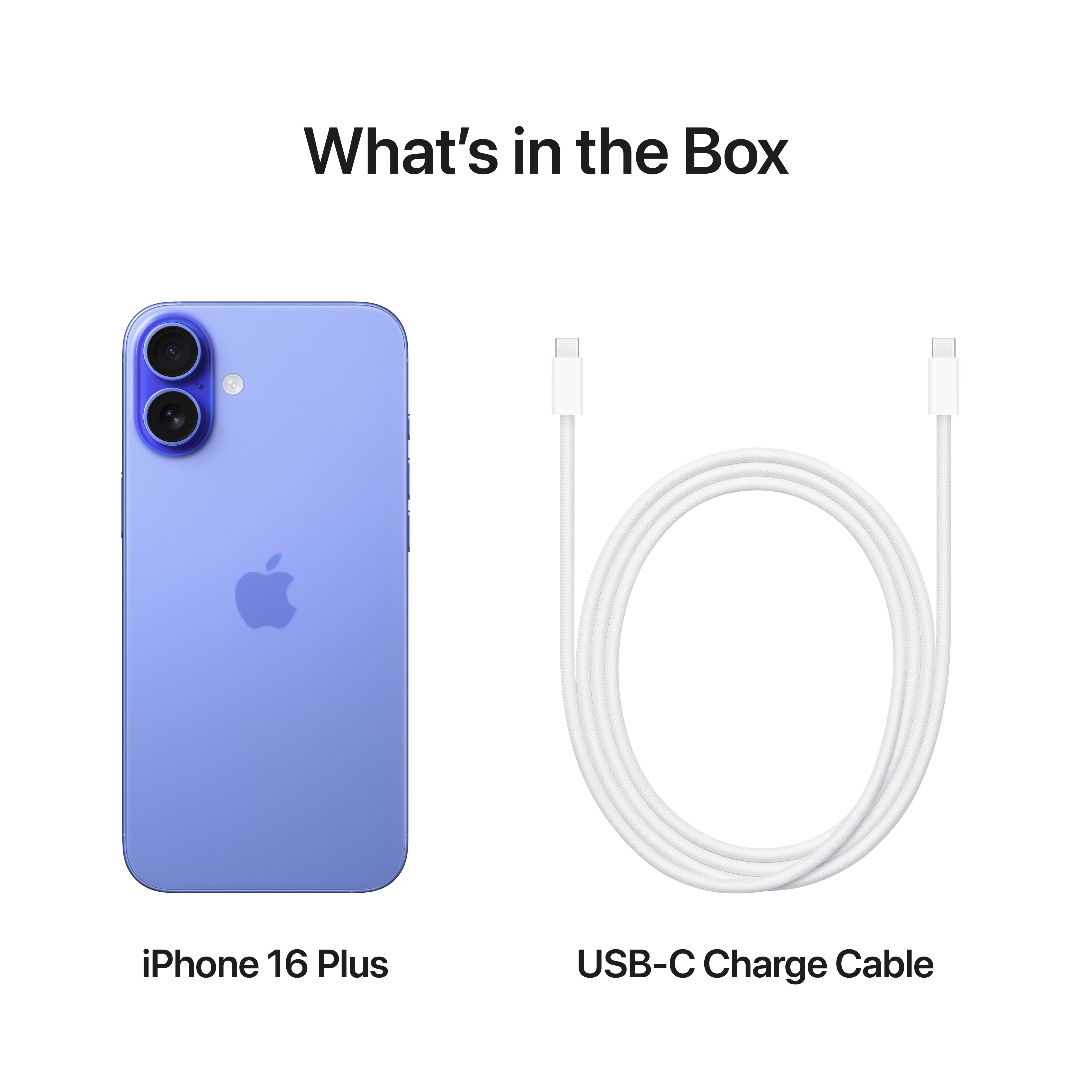 סמארטפון Apple iPhone 16 Plus 512GB - צבע כחול עמוק שנה אחריות ע״י היבואן הרשמי
