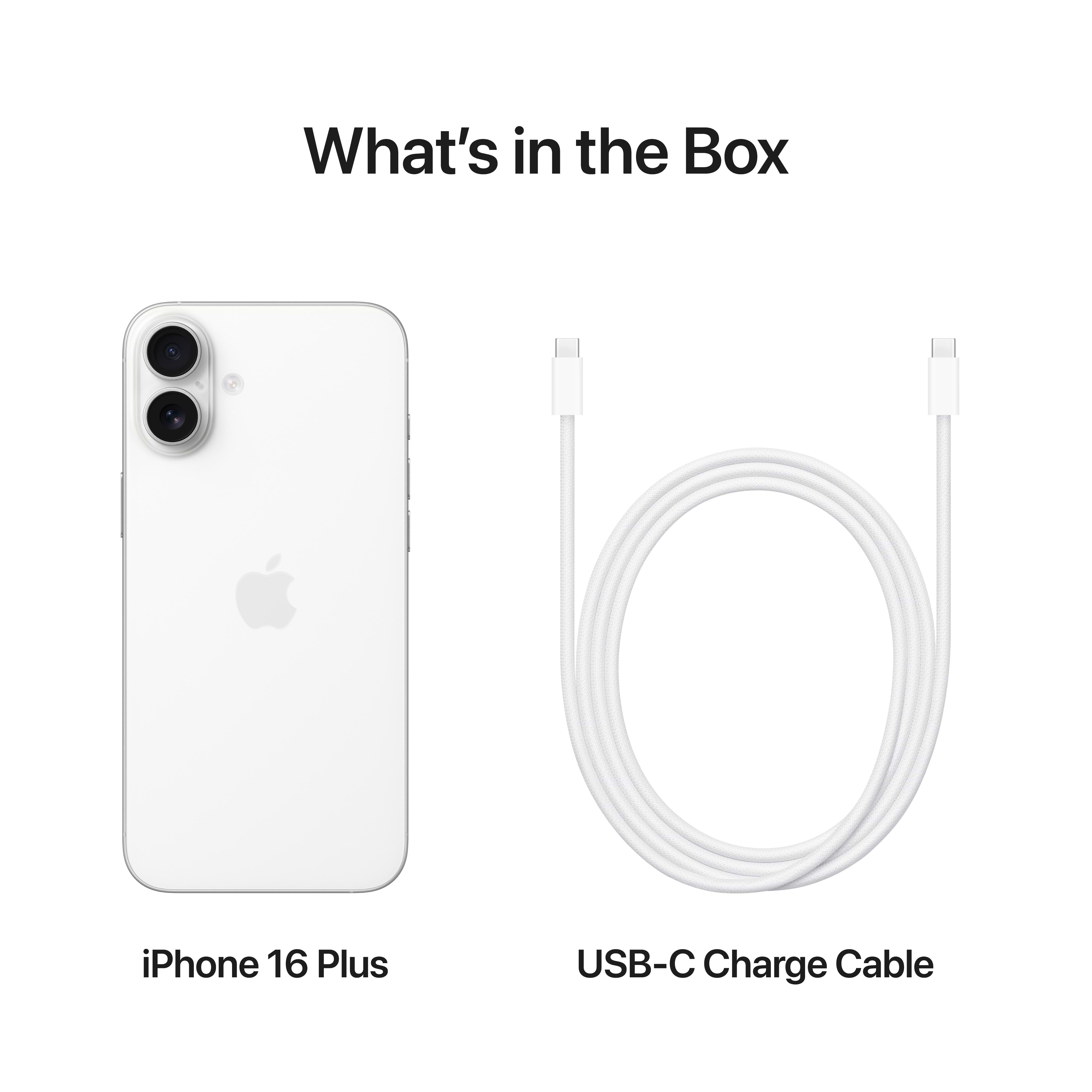 סמארטפון Apple iPhone 16 Plus 256GB - צבע לבן שנה אחריות ע״י היבואן הרשמי