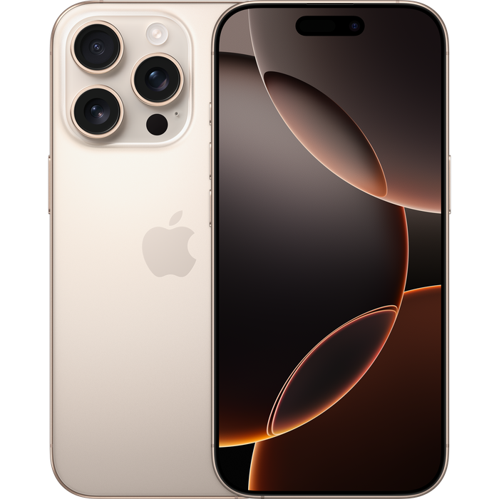 סמארטפון Apple iPhone 16 Pro Max 256GB - צבע טיטניום מדברי שנה אחריות ע״י היבואן הרשמי