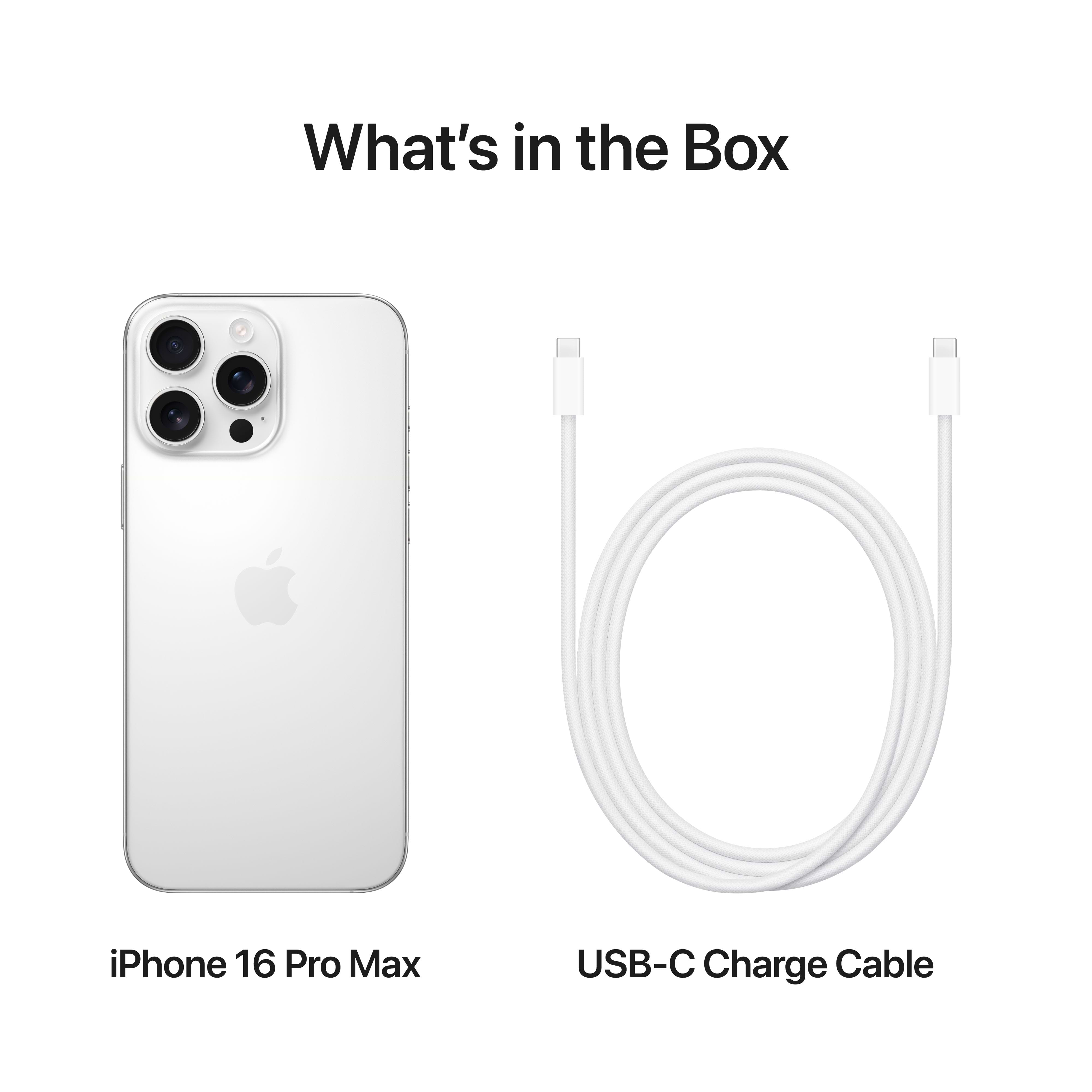 סמארטפון Apple iPhone 16 Pro Max 256GB - צבע לבן טיטניום שנה אחריות ע״י היבואן הרשמי