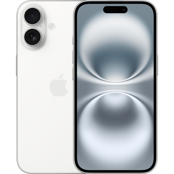 טלפון סלולרי Apple iPhone 16 128GB - צבע לבן שנה אחריות ע״י היבואן הרשמי