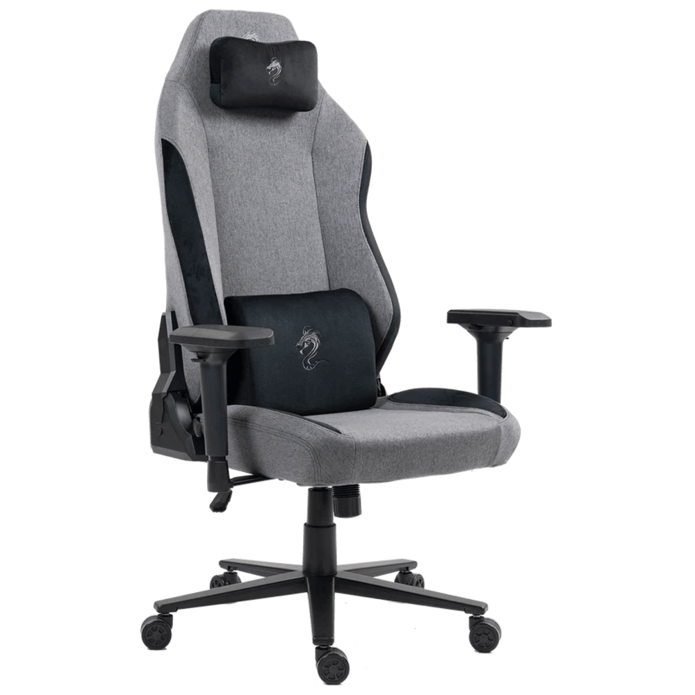 כיסא גיימינג בד Dragon Alpine D.C - צבע אפור ושחור שנה אחריות ע״י היבואן רשמי