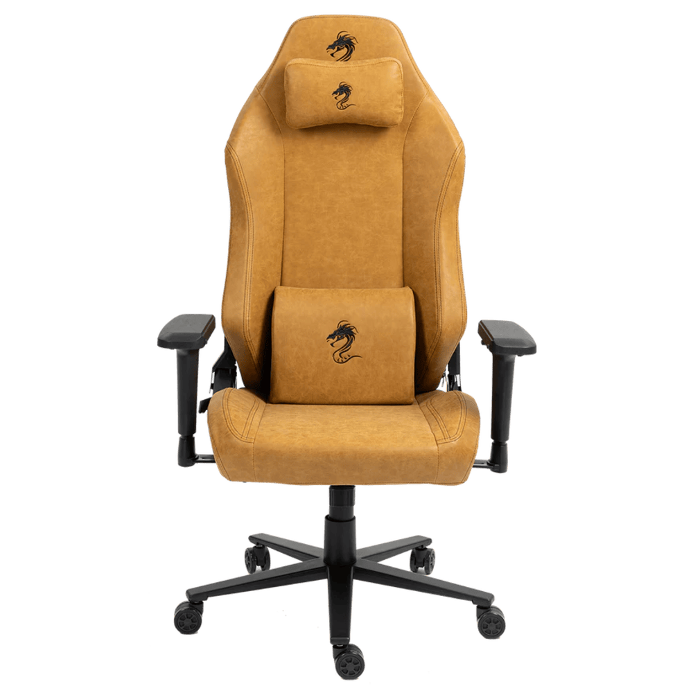 כיסא גיימינג דמוי עור Dragon Alpine D.C - צבע Bronze Brown שנה אחריות ע״י היבואן רשמי