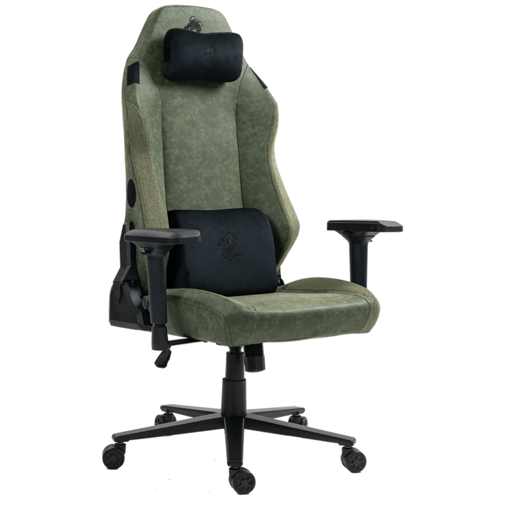 כיסא גיימינג דמוי עור Dragon Alpine D.C - צבע IDF Green שנה אחריות ע״י היבואן רשמי