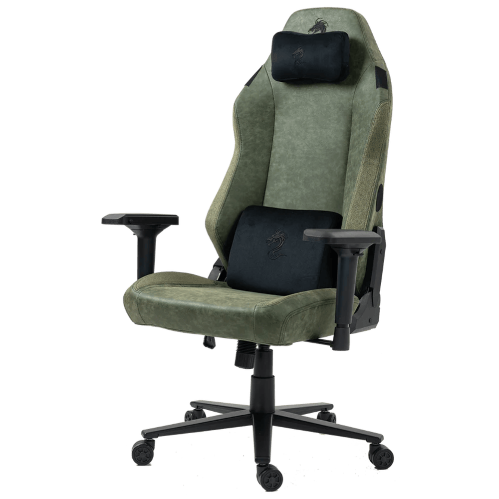 כיסא גיימינג דמוי עור Dragon Alpine D.C - צבע IDF Green שנה אחריות ע״י היבואן רשמי
