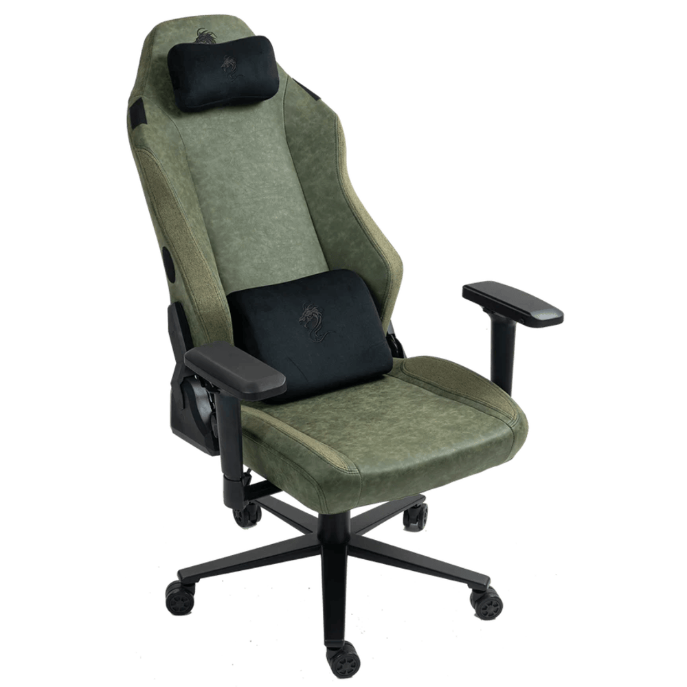 כיסא גיימינג דמוי עור Dragon Alpine D.C - צבע IDF Green שנה אחריות ע״י היבואן רשמי