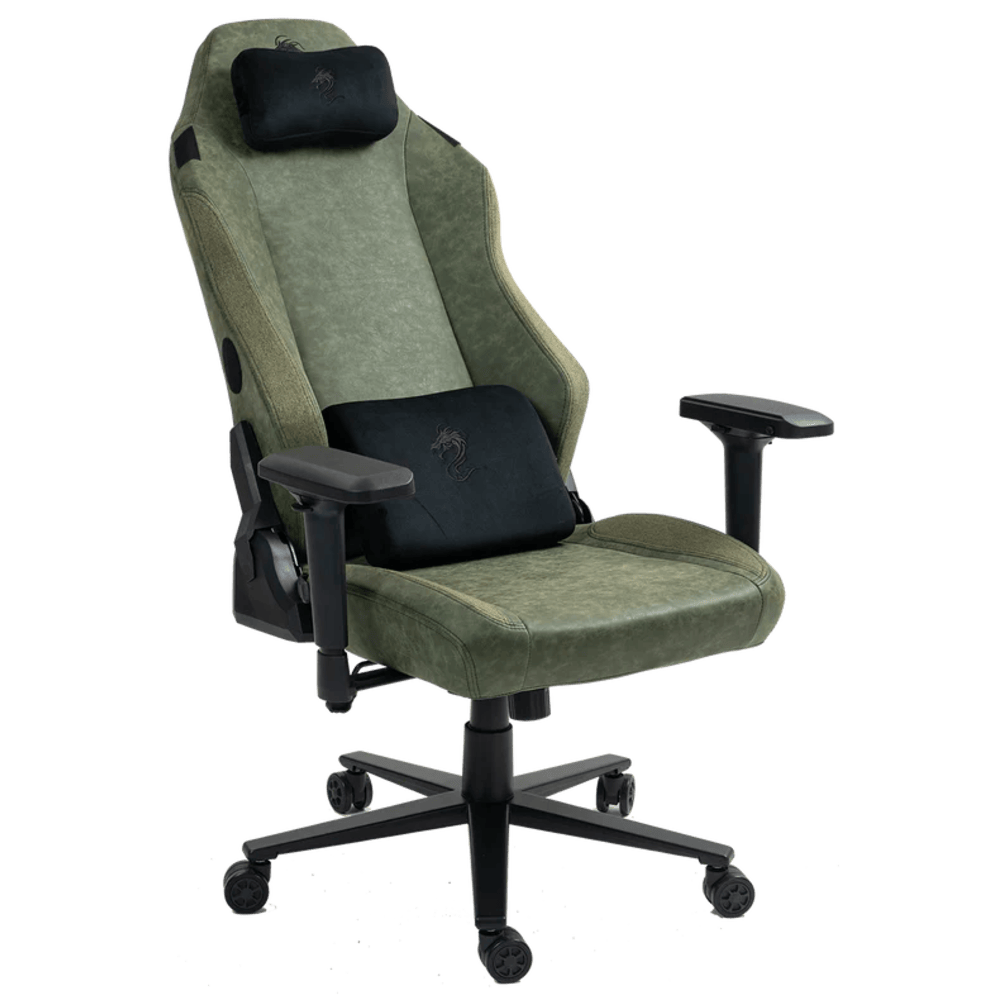 כיסא גיימינג דמוי עור Dragon Alpine D.C - צבע IDF Green שנה אחריות ע״י היבואן רשמי