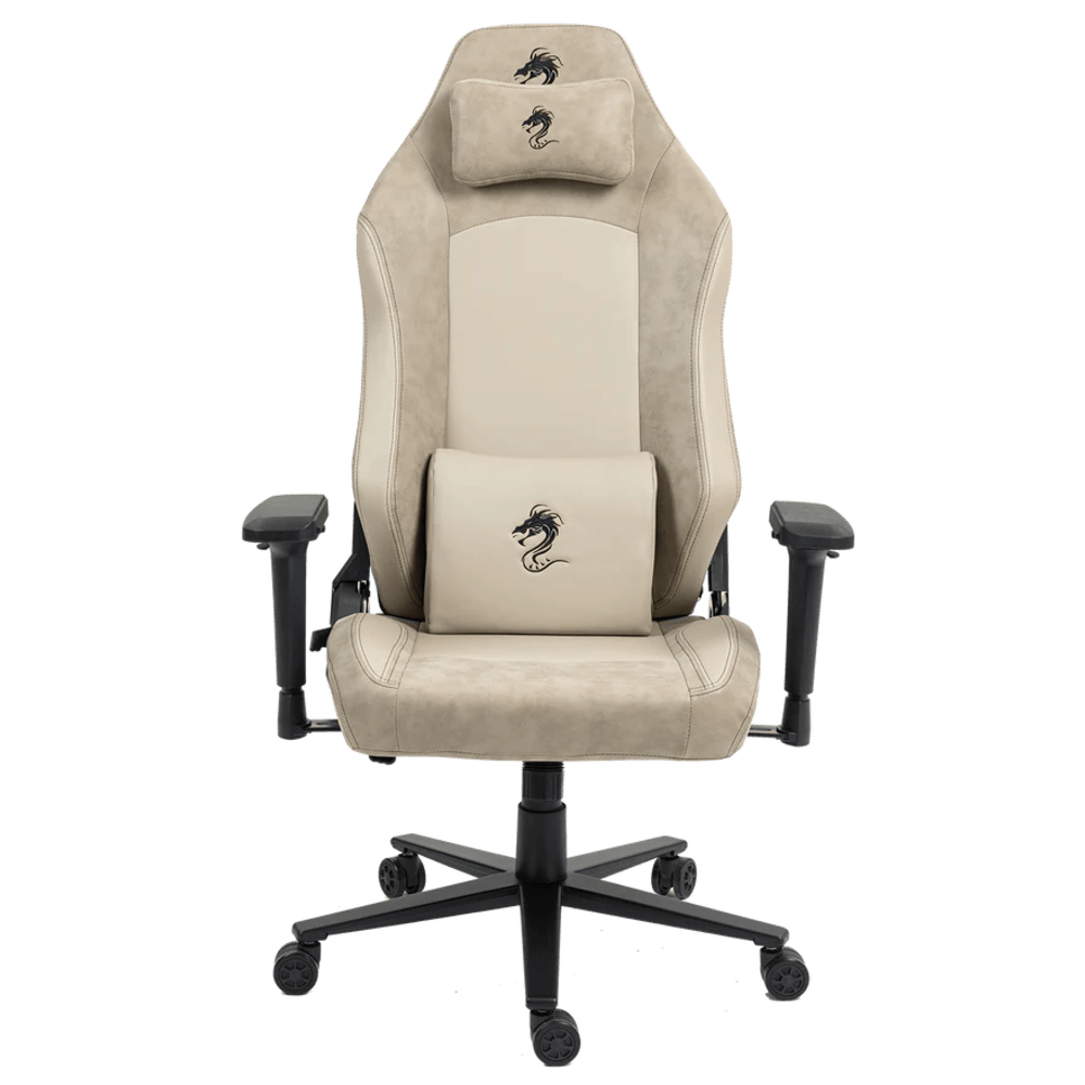 כיסא גיימינג דמוי עור Dragon Alpine D.C - צבע Duble Beige שנה אחריות ע״י היבואן רשמי