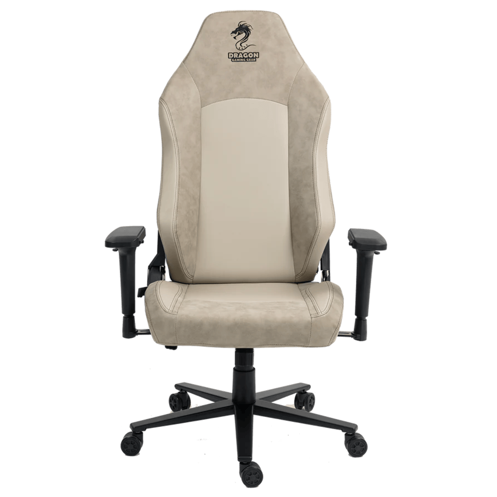 כיסא גיימינג דמוי עור Dragon Alpine D.C - צבע Duble Beige שנה אחריות ע״י היבואן רשמי