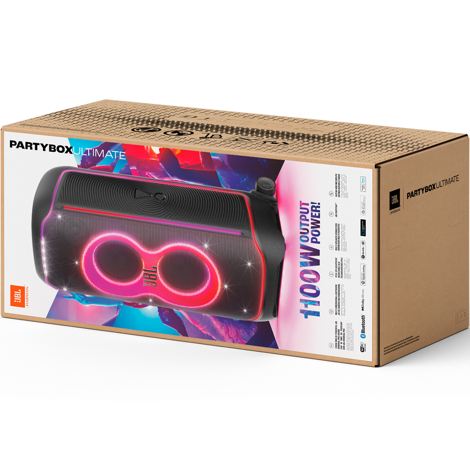רמקול מסיבות אלחוטי JBL PartyBox Ultimate 1100W - צבע שחור שנה אחריות ע