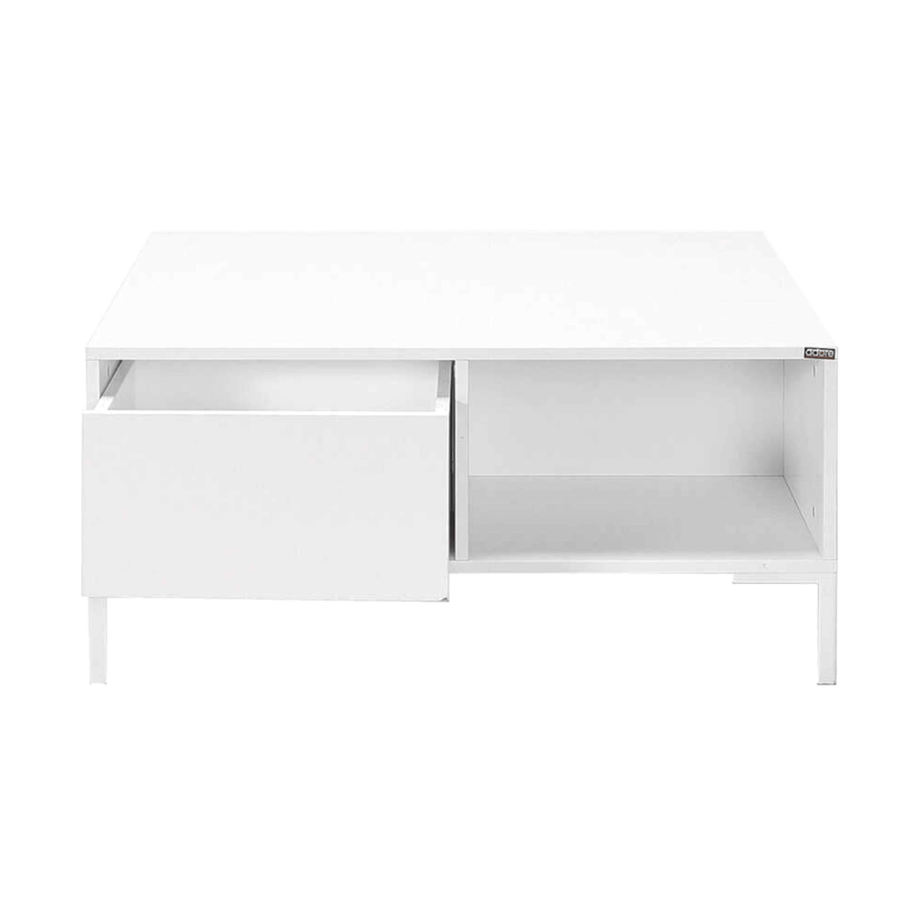 שולחן סלון עם מגירה צבע לבן דגם Homax Kent SHP-660