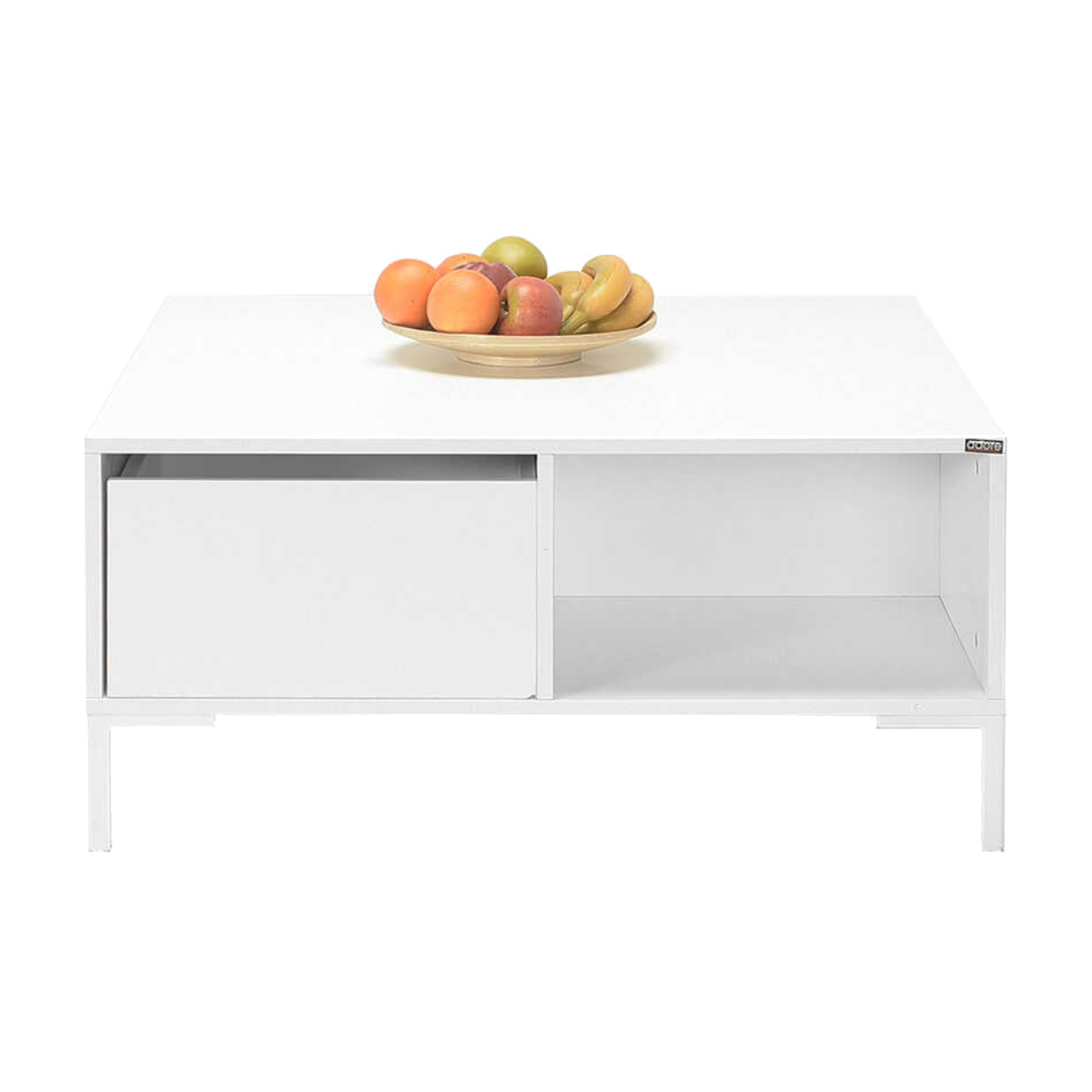 שולחן סלון עם מגירה צבע לבן דגם Homax Kent SHP-660