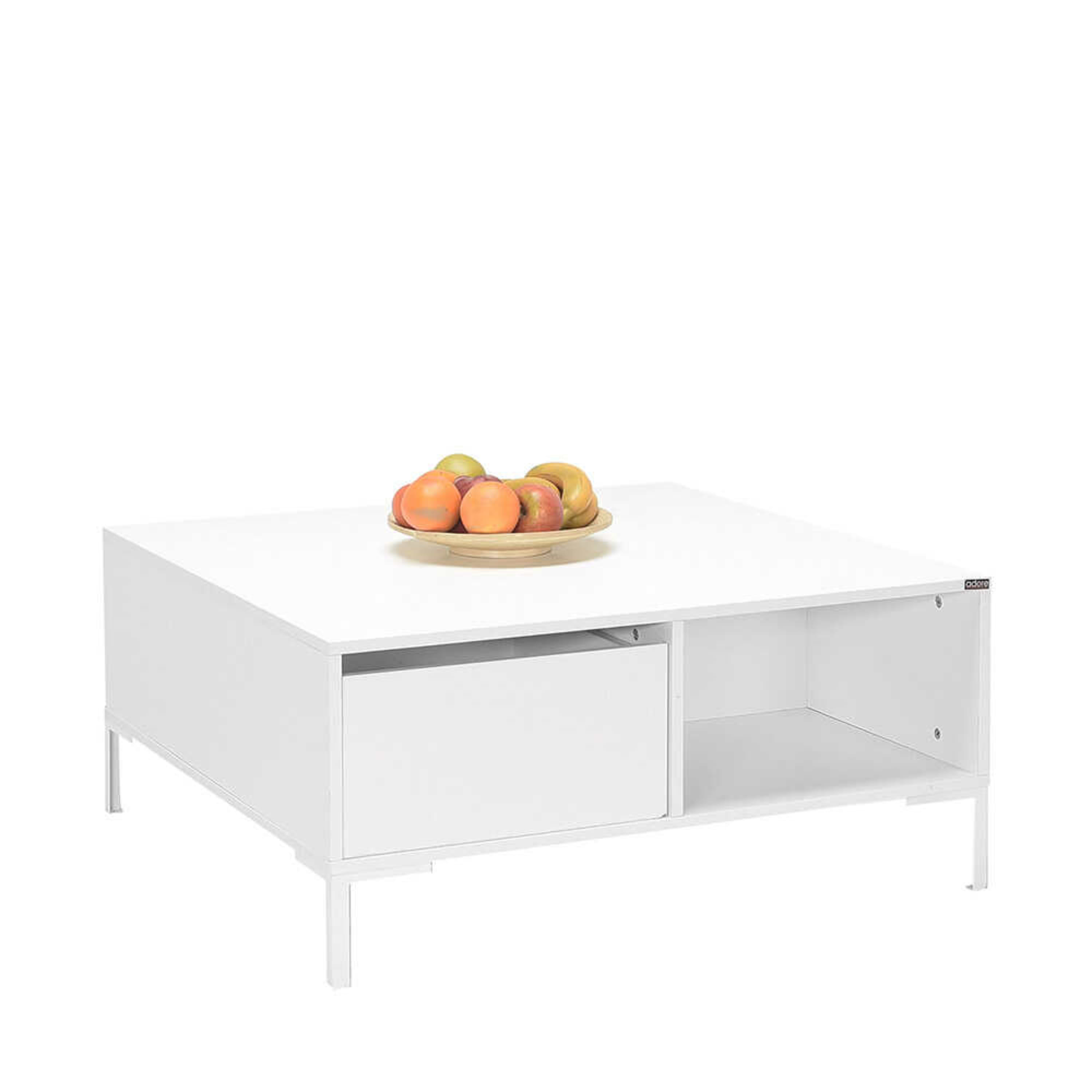 שולחן סלון עם מגירה צבע לבן דגם Homax Kent SHP-660