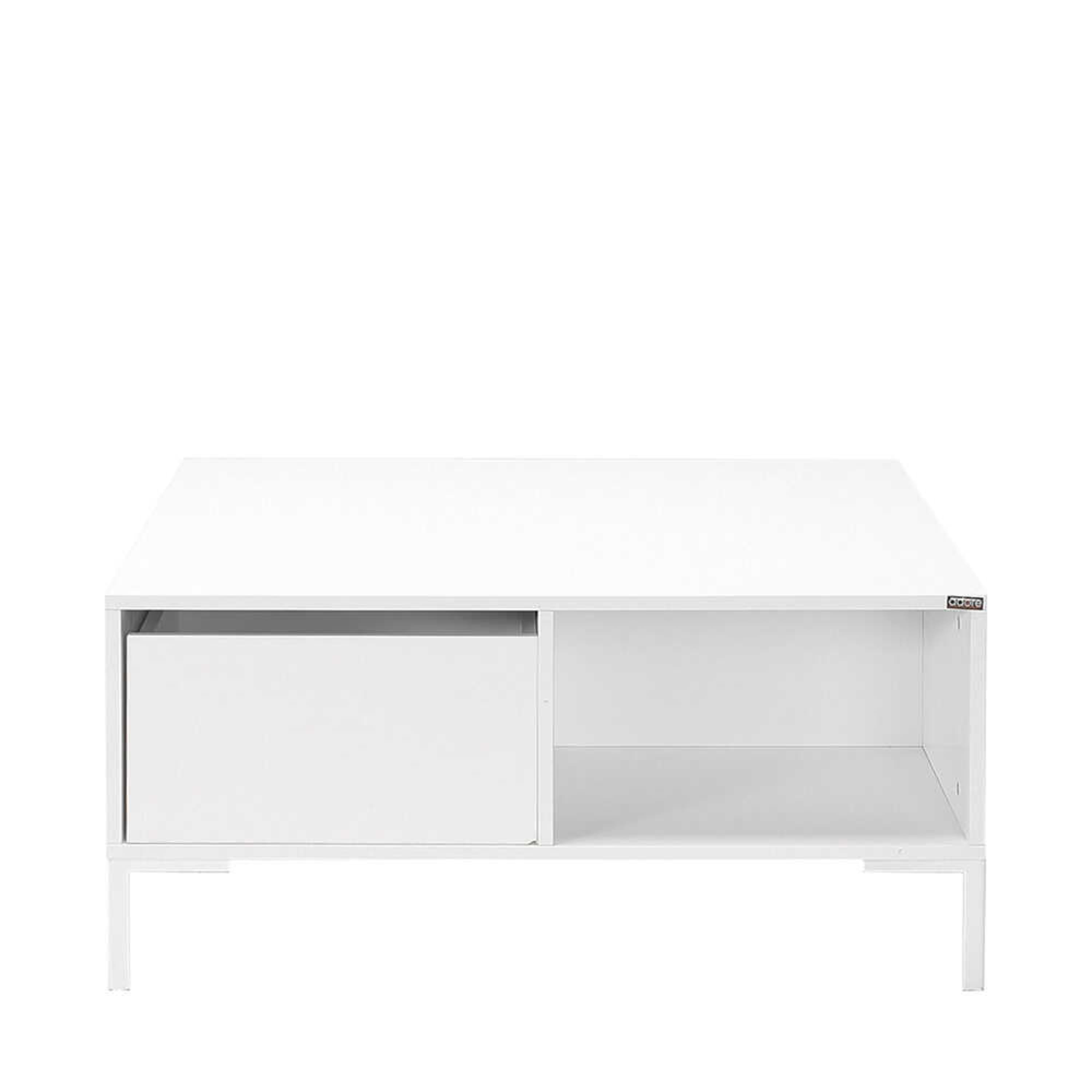 שולחן סלון עם מגירה צבע לבן דגם Homax Kent SHP-660