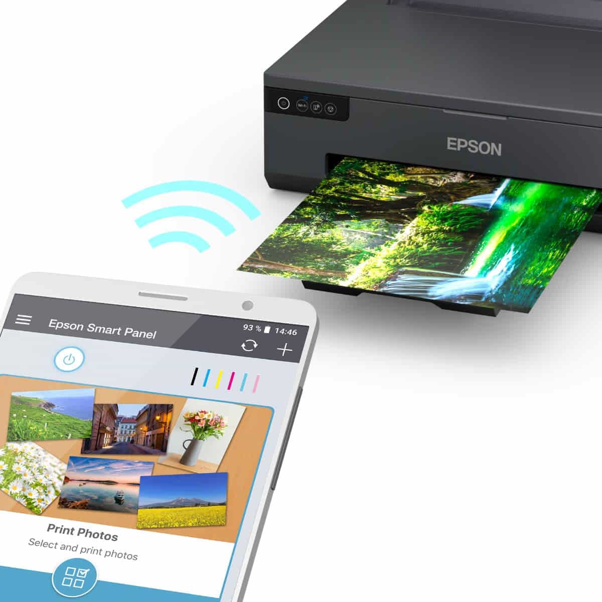 מדפסת תמונות אלחוטית Epson EcoTank L18050 A3+ SF 6 Colours LCD - צבע שחור שלוש שנות אחריות ע