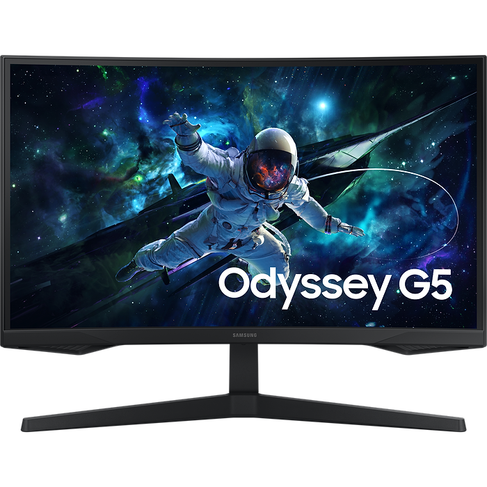 מסך מחשב גיימינג קעור 27'' Samsung Odyssey G5 S27CG552EM QHD VA 165Hz FreeSync 1ms - צבע שחור שלוש שנות אחריות עי היבואן הרשמי