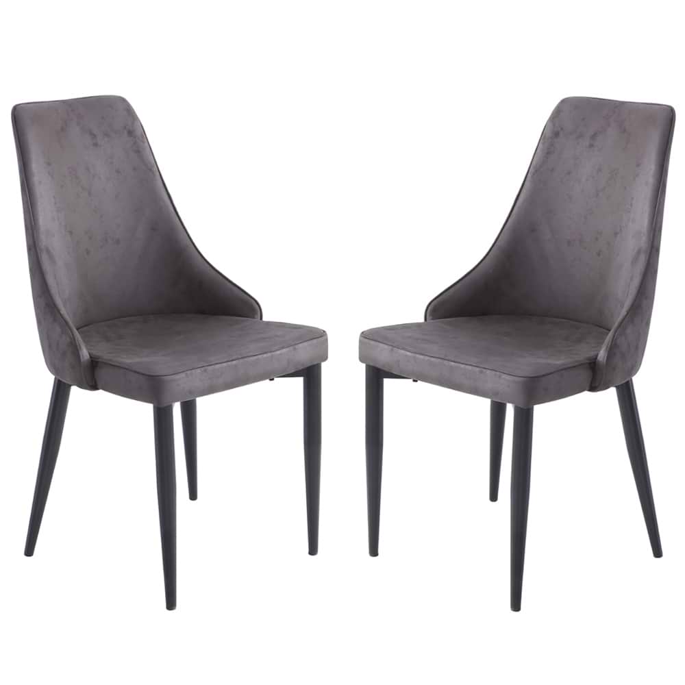 זוג כסאות אוכל ליאן אפור HOME DECOR