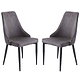 זוג כסאות אוכל ליאן אפור HOME DECOR