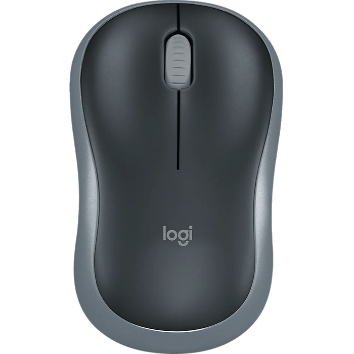 עכבר אלחוטי Logitech M185 - צבע אפור שחור שנתיים אחריות עי היבואן הרשמי